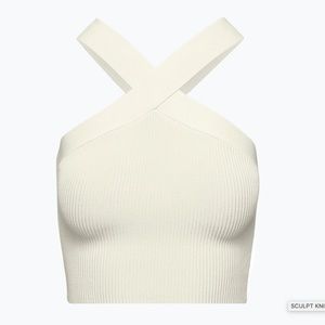 Aritzia Babaton Sculpt Knit Criss Cross Tank